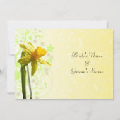 Daffodil Yellow Spring Floral Wedding Einladungen (Rückseite)