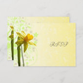 Daffodil Yellow Spring Wedding UAWG Response RSVP Karte (Vorne/Hinten)