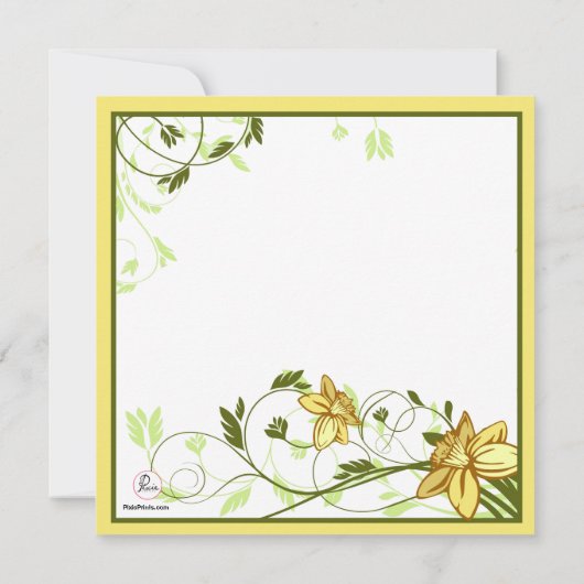 Daffodille Einladung (Rückseite)