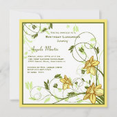 Daffodille Einladung (Vorderseite)