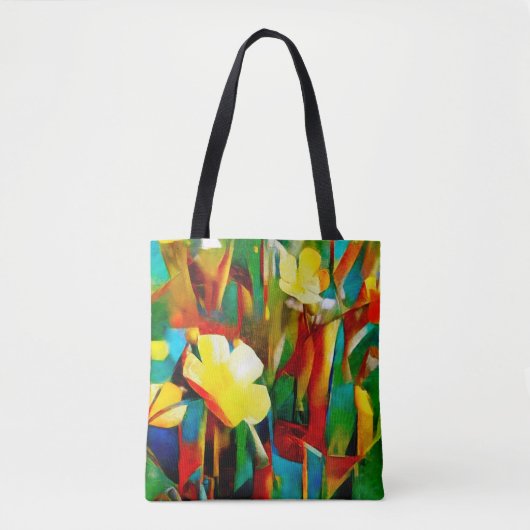 Daffodils. Abstract floral composition in a cubist Tasche (Vorderseite)