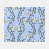 Daffodils Art: Nouveau Spring Fleecedecke (Vorderseite (Horizontal))
