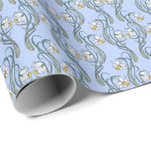 Daffodils Art: Nouveau Spring Geschenkpapier (Rolleneckpunkt)