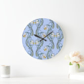 Daffodils Art: Nouveau Spring Große Wanduhr (Zuhause)