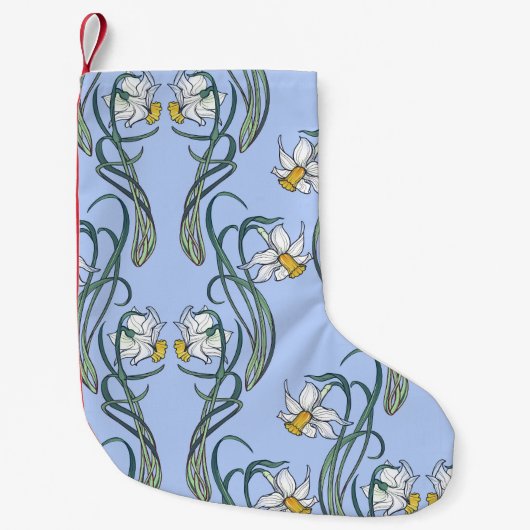Daffodils Art: Nouveau Spring Kleiner Weihnachtsstrumpf (Vorderseite)