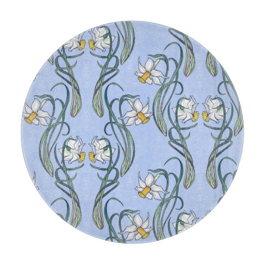 Daffodils Art: Nouveau Spring Schneidebrett (Vorderseite)