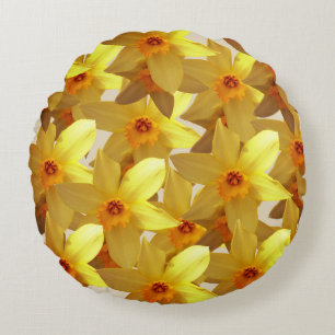 Daffodils Bloom cushion Rundes Kissen