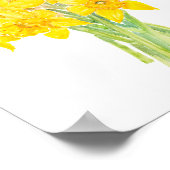 Daffodils Bouquet Aquarell Malposter Poster (Ecke)