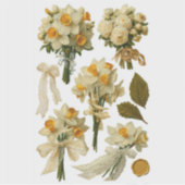 Daffodils Bouquet Spring Wedding Fussy Cut  Aufkleber (Vorderseite)