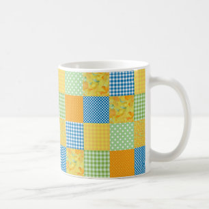 Daffodils Coffee Tasse: Country Style Imitate-Patc Kaffeetasse