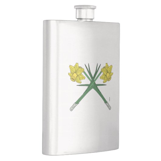 Daffodils Crossed Flachmann (Rechts)