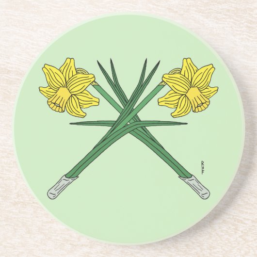Daffodils Crossed Getränkeuntersetzer (Vorne)