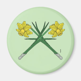 Daffodils Crossed Magnet