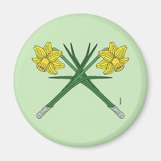 Daffodils Crossed Magnet (Vorne)