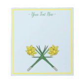Daffodils Crossed Notizblock (Vorderseite)