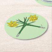 Daffodils Crossed Runder Pappuntersetzer (Angewinkelt)