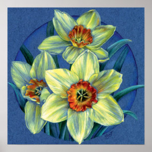 "Daffodils - die Freuden des Frühlings" schönes Ku Poster