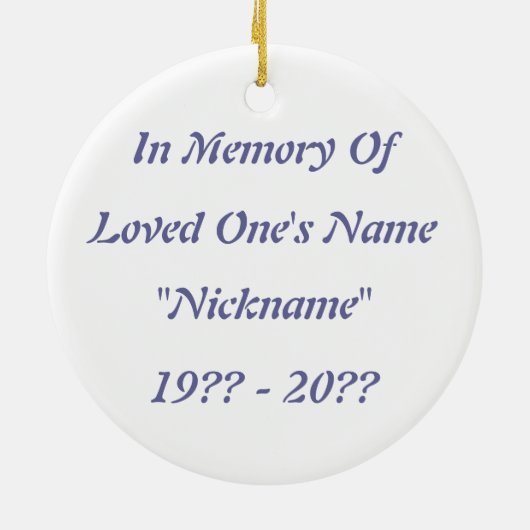 Daffodils-Gedächtnisdekoration Keramikornament (Hinten)