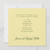 Daffodils Golden Wedding Einladung (Rückseite)