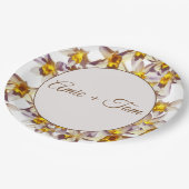 Daffodils Hochzeitspapier-Teller Pappteller (Schrägansicht)