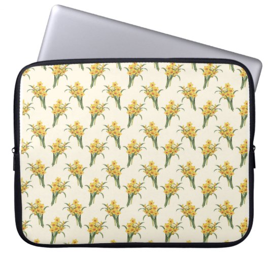Daffodils pattern laptopschutzhülle (Vorderseite)