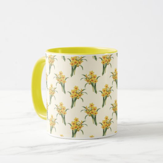 Daffodils pattern tasse (Vorderseite Links)