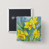 Daffodils Pin Button (Vorne & Hinten)