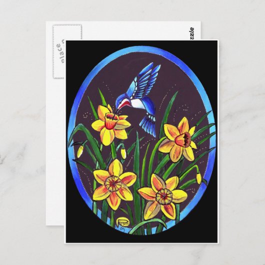 DAFFODILS POSTKARTE (Vorne/Hinten)