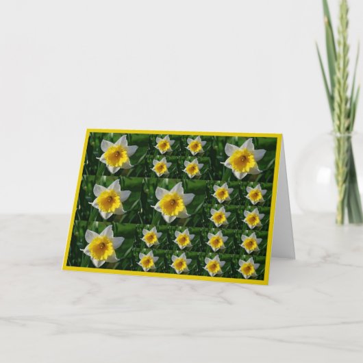 Daffodils Tic Tac Toe Grußkarte für KrebsPat Karte (Vorderseite)