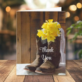 Daffodils und Cowboy Boots Bridesmaid Danke