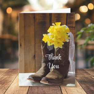 Daffodils und Cowboy Boots Bridesmaid Danke