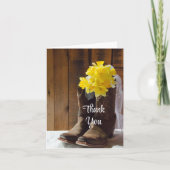 Daffodils und Cowboy Boots Country Barn Danke (Vorderseite)