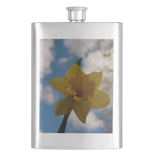 Daffodin im Frühjahr Flachmann (Vorderseite)