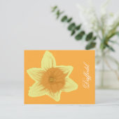 Daffodin Vertikale Postkarte Orange (Stehend Vorderseite)