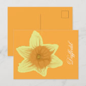 Daffodin Vertikale Postkarte Orange (Vorne/Hinten)