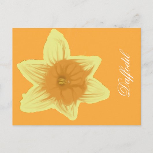 Daffodin Vertikale Postkarte Orange (Vorderseite)