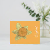 Daffodin Vertikale Postkarte Orange (Stehend Vorderseite)