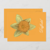 Daffodin Vertikale Postkarte Orange (Vorne/Hinten)