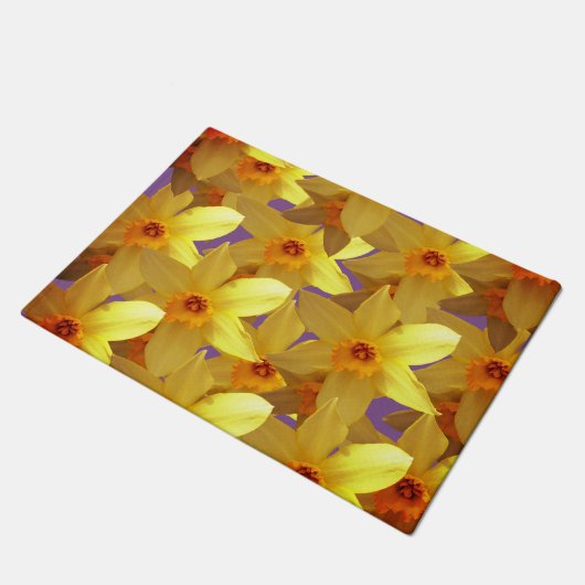 Daffodis Bloom Door Mat Fußmatte (Schrägansicht)