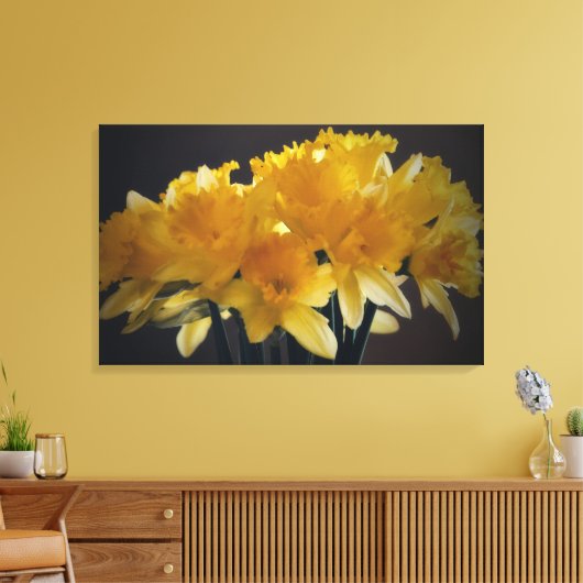 Daffodis Blume Leinwand Fotografie (Insitu (Wohnzimmer))
