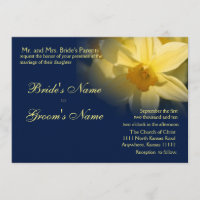Daffodis Floral Wedding Navy