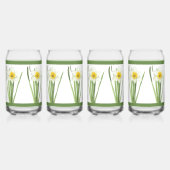 Daffodis florale botanische Kunst Dosenglas (Vorderseite)