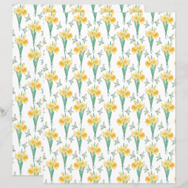 Daffodis Scrapbook Paper