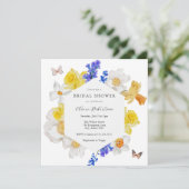 Daffodis Spring Bluwers Brautparty Einladung (Stehend Vorderseite)