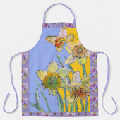 Daffodische Aquarellfarben Blume Schürze (Vorderseite)
