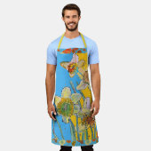 Daffodische Aquarellfarben Blume Schürze (Getragen)