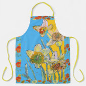 Daffodische Aquarellfarben Blume Schürze (Vorderseite)