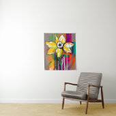 Daffodische Blume Abstrakt Art Blumenkohl Wandteppich (Beispiel)