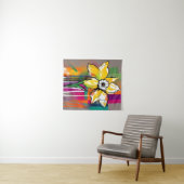 Daffodische Blume Abstrakt Art Blumenkohl Wandteppich (Beispiel (Horizontal))