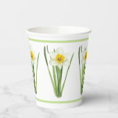 Daffodische Blume Botanische Kunst Pappbecher (Links)